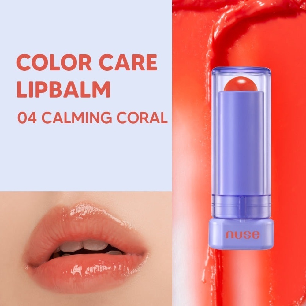 nuse CALMIMG CORAL Color Care Lip Balm 04 | NEW | K-Beauty | Nooz #4 Lipbalm - Picture 3 of 16